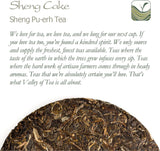 Pu-erh Sheng Tea Cake Raw - Pressed Tea Perfect for Aging - Puer Naked Tea 357g