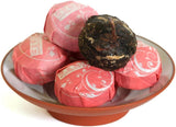 Puerh Tea Cake 20Pcs 4.23oz 2015 Year Ripe/Shu Lotus Leaf Flavored Puerh Tuocha