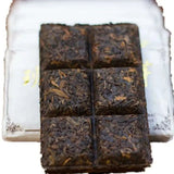 Portable Fermented Pu-erh Tea Banzhang Golden Buds Old Tree Puer Tea Brick 50g