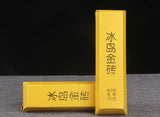 150g Golden BarIceland Gold Brick Puerh Raw Brick Tea Mengku Gold Leaf Flower