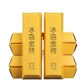 150g Golden BarIceland Gold Brick Puerh Raw Brick Tea Mengku Gold Leaf Flower