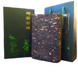 1Kg Hunan Anhua Black Tea Golden Flower Porcelain Brick Tea Hand-built Raw Tea