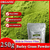 Barley Grass Powder 100% Pure & Organic Organic Barley Grass Powder Pure Organic Barley for Women and Men 250g 100% Natural Pure Barley Grass Low Sugar Body Detoxification