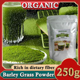 Barley Grass Powder 100% Pure & Organic Organic Barley Grass Powder Pure Organic Barley for Women and Men 250g Barley Green Grass Juice Powder with Rich Dietary Fiber, No Addtives