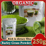 Barley Grass Powder 100% Pure & Organic Organic Barley Grass Powder Pure Organic Barley for Women and Men 250g Non-GMO, Finely Ground Whole Dried Young Leaves, Pure, Kosher