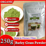 Barley Grass Powder 100% Pure & Organic Organic Barley Grass Powder Pure Organic Barley for Women and Men 250g for moistening intestines, burning fat, purifying liver, lowering cholesterol