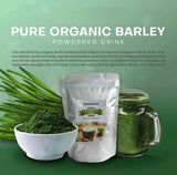 Barley Grass Powder Original 100% Pure And Organic Green Tea Barley Grass Powdered Drink Grass Juice Powder with Rich Dietary Fiber, No Addtives