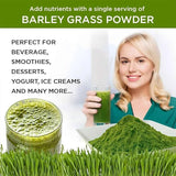 250g Organic Barley Grass Powder Gluten Free Non-GMO Superfood Vegan Organic Wheatgrass Juice Powder Chlorophyll & Trace Minerals No Maltodextrin & Sugar