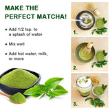 Organic Matcha Green Tea Powder First Harvest Authentic Japanese Origin, 100% Pure Matcha for Smoothies, Latte and Baking, Unflavored, Non-Irradiation green tea powder weight loss