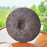 357g Chinese Pu-erh Tea Cake Ancient Tree Cooked Pu'er Tea Yunnan Ripe Black Tea