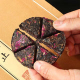 100g Fengqing Rose Black Tea Cake Yunnan Dianhong Flower Tea Organic Roselle Tea