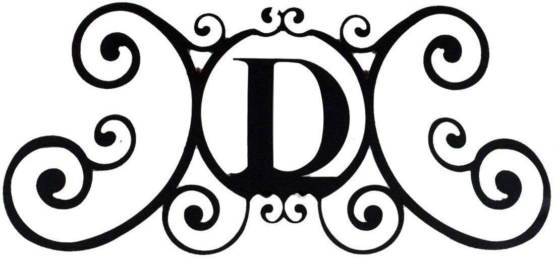 Wrought Iron House Letter D