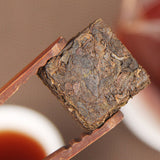 Square Brick Cooked Tea Black Tea Top-Grade Small Golden Brick Pu'er Tea 500g