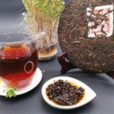 357g Cooked Puerh Tea Chinese Old Pu Erh Yunnan Organic Old Ripe Puer Tea Cake