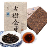 Natural BoKu Ancient Tree Golden Bud Puerh Tea Brick Yunnan Pu-erh Ripe Tea 250g