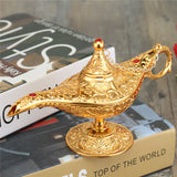 Classic Metal Carved  Light Tea Oil Pot Decoration Collectable Saving Collection Arts Craft Gift