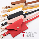 New Fanny Pack Women Belt Bag Leather Waist Bag Fashion Pure Color Ring PU Messenger Shoulder Chest pochete homem Slim Wallet