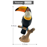 Simulation Toucan Cockatoo figure Animal Model Bird Parrot Figurine home decor miniature fairy garden decoration accessories toy