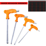 T Handle allen Hex Key Wrench Spanner 2.5/3/4/5/6/8mm High-carbon Steel Inner Hexagon Wrench Hand Tool