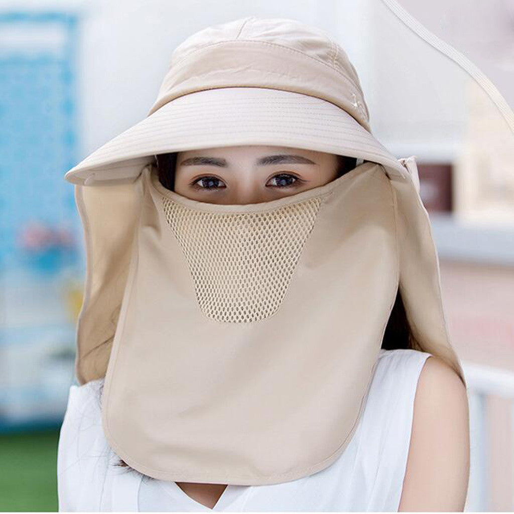Sun Hat Korean Female UV UV Protection Visor Cap Riding Sun Protection Hat  Ice Silk Cut Summer Outdoor Sun Hat