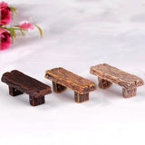 Resin wooden stool Furniture Crafts Courtyard Decoration for Miniature Dollhouse Modern Landscape Toys Fairy Garden Ornament