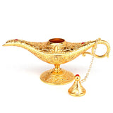 Classic Metal Carved  Light Tea Oil Pot Decoration Collectable Saving Collection Arts Craft Gift