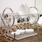 Kitchen stainless steel sink drain rack kitchen shelf DIY dishes cutlery dry drain rack 2 layer storage rack pantry organizer