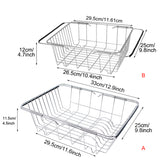Stainless Steel Vegetables Drain Rack Adjustable Sink Fruit Storage Holder Dish Home Organizer Drying  Kitchen Functional Basket