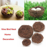 4 Sizes New Handmade Vine Brown Bird Nest House Home Nature Craft Holiday Decoration