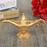 Classic Metal Carved  Light Tea Oil Pot Decoration Collectable Saving Collection Arts Craft Gift