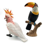 Simulation Toucan Cockatoo figure Animal Model Bird Parrot Figurine home decor miniature fairy garden decoration accessories toy