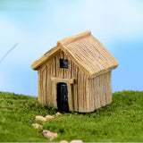 Wooden House Miniature figures decorative fairy garden animal statue Home Desktop Gift Moss ornaments resin craft TNB081