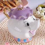 New Cartoon Teapot Mug Mrs Potts Chip Tea Pot Cup One Set Lovely Gift