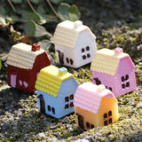 3pcs/lot multiple colour country house Chinese house Moss micro landscape decoration Decorative material accessories