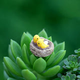 New Mini nest with birds fairy garden miniatures gnomes moss terrariums resin crafts figurines for home decoration accessories