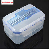 CJ030 Single Buckle Around LunchBox Can Microwaveoven LunchBox Tableware Single Plastic Bento LunchBoxes