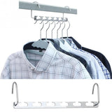 1Pcs 37cm Multifunctional Space Saving Metal Hangers with Hook Magic 6 Hole Clothes Closet Organizer Iron Clothes Drying Rack