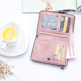 Women'S Wallets Small Mini Safe Money Bag ID Credit Card Holder Coin Purse Solid Carteira Mulheres Wallet Female Coin