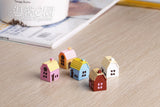 3pcs/lot multiple colour country house Chinese house Moss micro landscape decoration Decorative material accessories