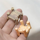 3pcs/Set Wooden Bridge Miniatures Fairy Figurines Resin Bonsai Micro Landscape DIY Crafts Fairy Garden Decoration