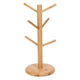 6 hook peg wooden Hanging Tea Cup Coffee Mug Tree Rack Holder Kitchen Storage 18x35cm