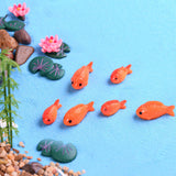 3pcs/lot size red fish Mediterranean style resin decoration micro landscape decoration creative decorative ornaments