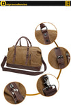 Canvas Leather Men Travel Bags Carry on Luggage Bags Men Duffel Bags Travel Tote Large Weekend Bag Overnight sac a main