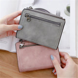 Women'S Wallets Small Mini Safe Money Bag ID Credit Card Holder Coin Purse Solid Carteira Mulheres Wallet Female Coin