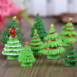 one piece Christmas Tree Miniature Figurine Mini Christmas Decoration For Home Kawaii Diy Fairy Garden Ornaments Resin Craft