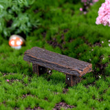 1pc long wood Bench Miniature Figurine Fairy Garden DIY Accessories Doll House Decoration cartoon animal models plastic girl toy