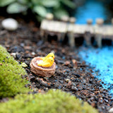 New Mini nest with birds fairy garden miniatures gnomes moss terrariums resin crafts figurines for home decoration accessories