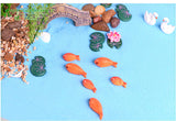 3pcs/lot size red fish Mediterranean style resin decoration micro landscape decoration creative decorative ornaments