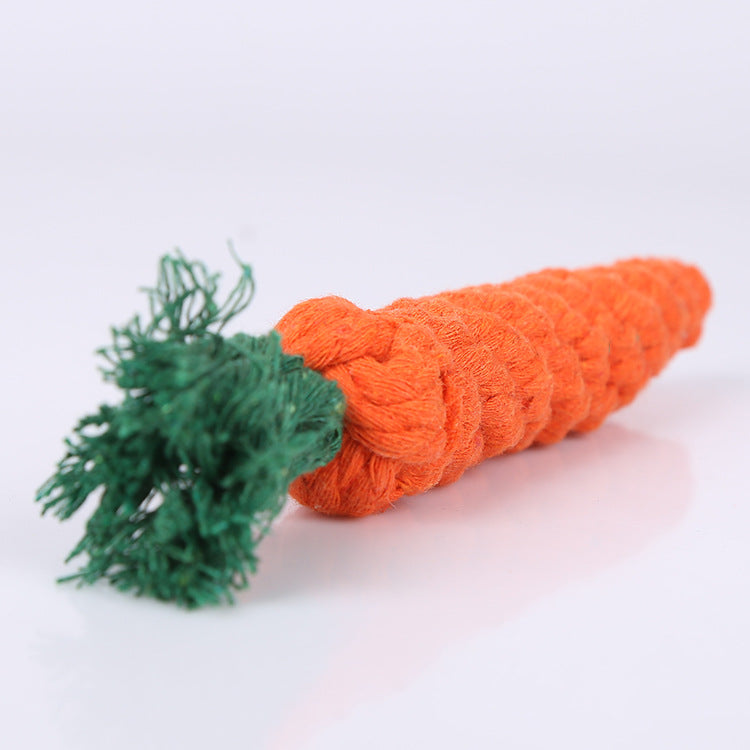 Carrot Shaped Knot Ropes Pet Dog Toys Chew Cat Toy Safe Toys for