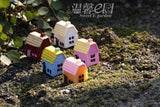 3pcs/lot multiple colour country house Chinese house Moss micro landscape decoration Decorative material accessories